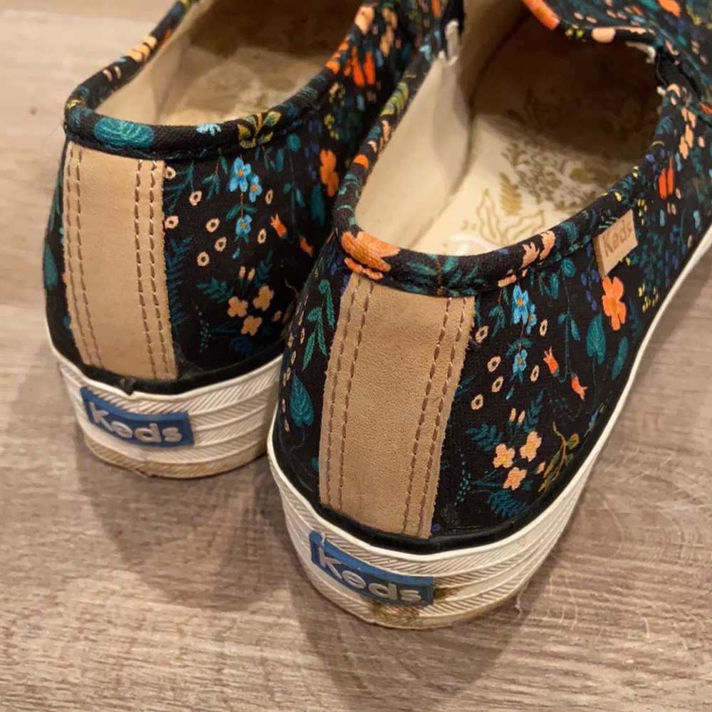Keds Rifle Paper Co. Platform Floral Slip On Sneakers - Picture 3 of 7